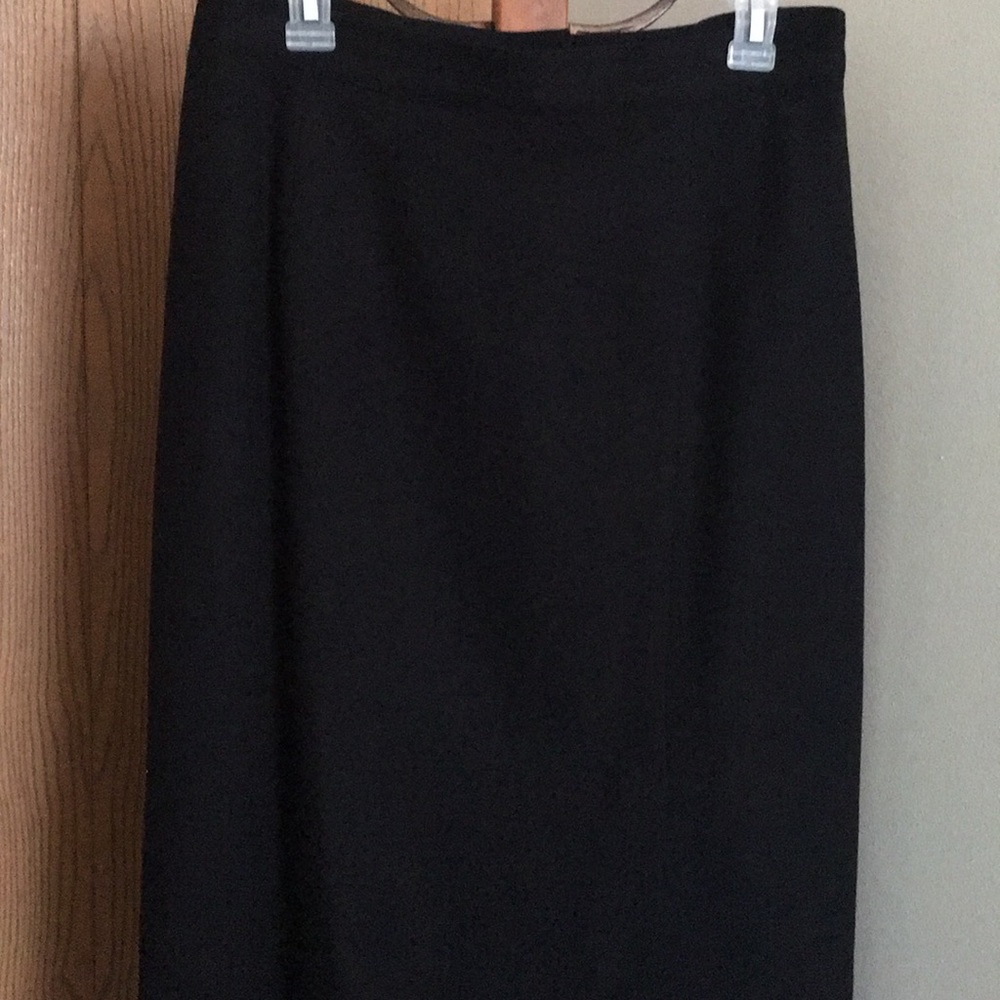 Long black wool skirt